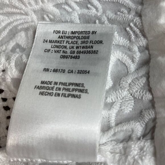 Anthropologie Eyelet Lace Anorak White Jacket Size S - Picture 8 of 9